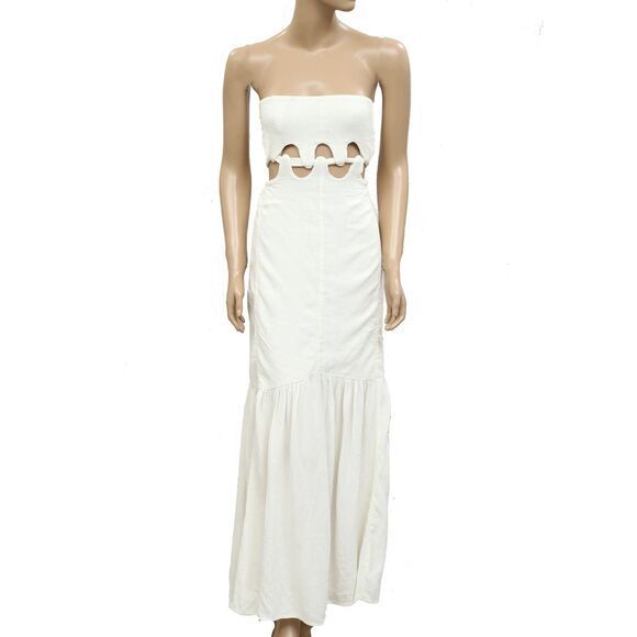 Free People Free Est Beaming Maxi Dress Cutout Holiday Party Outfit S 283615 - Picture 1 of 5